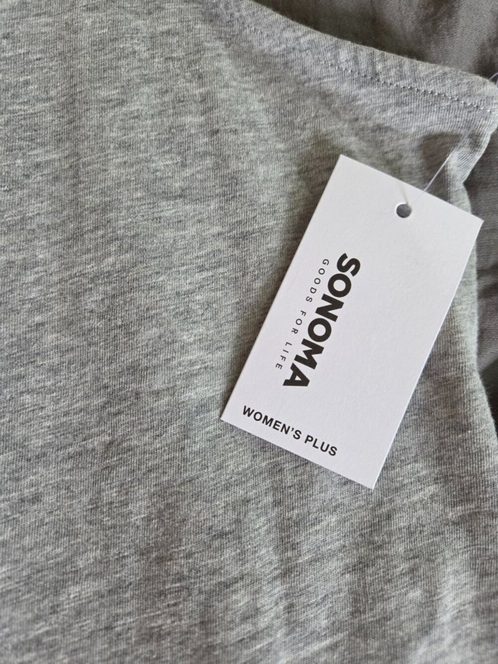 Sonoma Womens Plus Organic Cotton Gray Muscle Tank Tunic Size 1X - Picture 4 of 7